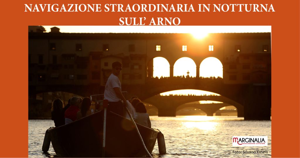 Navigazione notturna sull'Arno